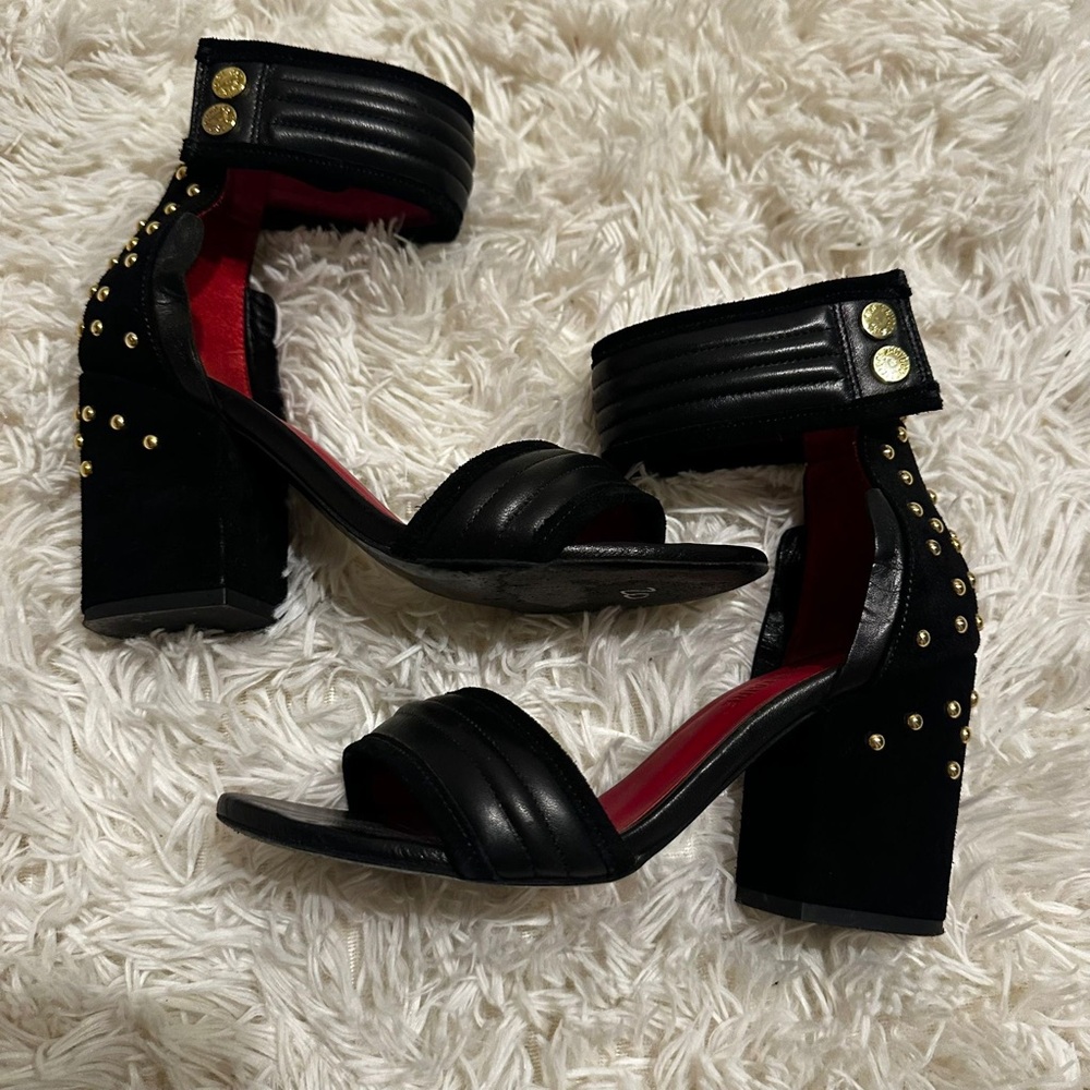 ZADIG & VOLTAIRE leather sandals studded suede size 8 - Picture 6 of 9